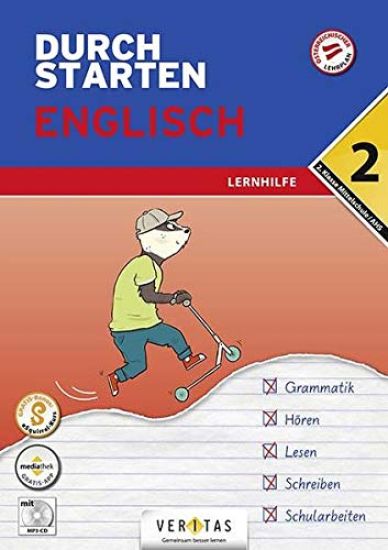 Durchstarten 2. Klasse - Englisch Mittelschule/AHS - Lernhilfe inkl. Audio-CD. App-Inhalte für mobiles Üben