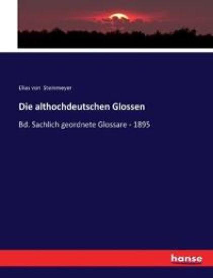 Die althochdeutschen Glossen