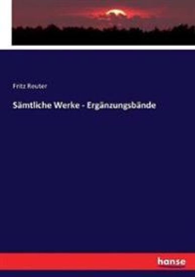 Sämtliche Werke - Ergänzungsbände – Fritz Reuter, kirjan kansikuva