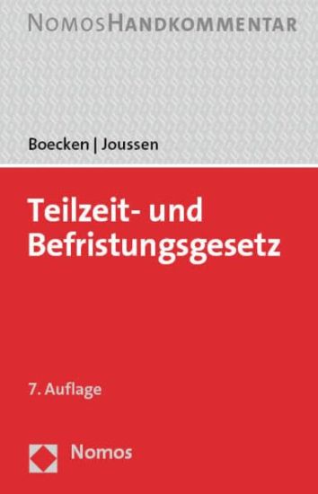 Teilzeit- Und Befristungsgesetz: Handkommentar