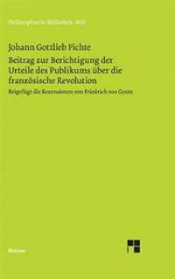 Beitrag zur Berichtigung der Urteile des Publikums über die französische Revolution (1793)