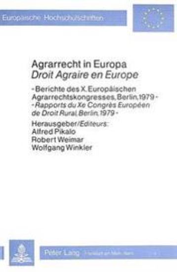 Agrarrecht in Europa / Droit Agraire En Europe