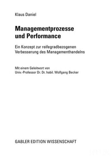 Managementprozesse und Performance