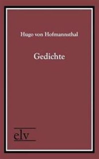 Gedichte – Hugo Von Hofmannsthal, kirjan kansikuva