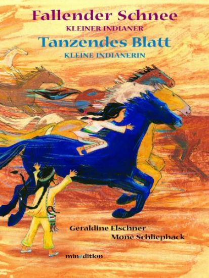 Fallender Schnee und Tanzendes Blatt