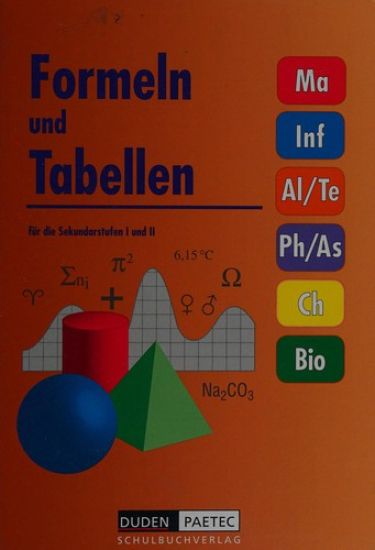 Duden Formeln und Tabellen für die Sekundarstufen I und II