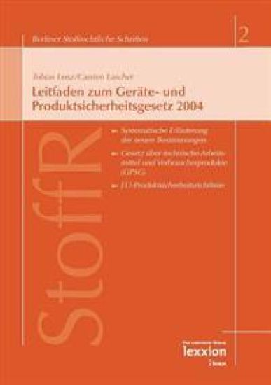 Leitfaden Zum Gerate- Und Produktsicherheitsgesetz 2004