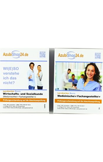 AzubiShop24.de Kombi-Paket Lernkarten Medizinische/-r Fachangestellte/-r