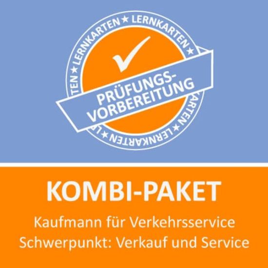 Kombi-Paket Kauffrau für Verkehrsservice Schwerpunkt Verkauf und Service Lernkarten