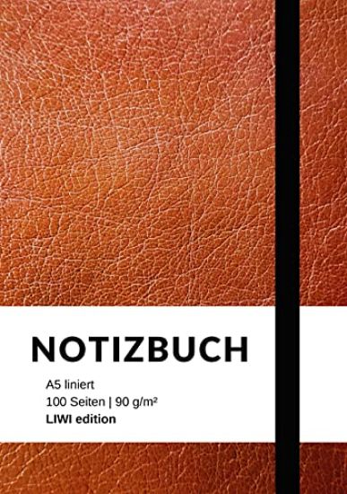Notizbuch A5 liniert - 100 Seiten 90g/m² - Soft Cover braun - FSC Papier