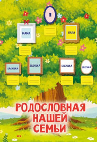 Rodoslovnaja nashej semi. Plakat s naklejkami