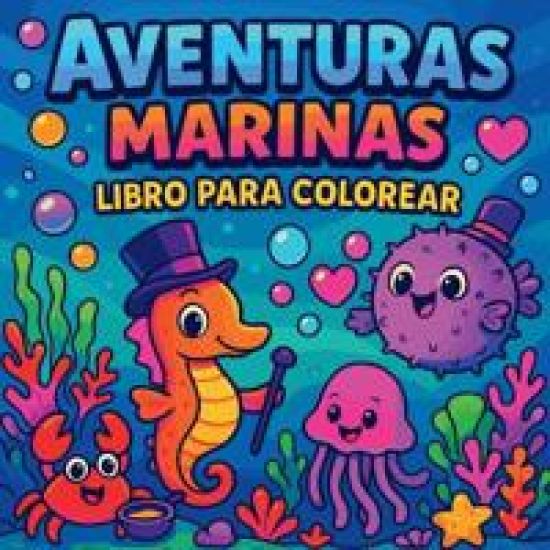 Aventuras marinas - Libro para colorear