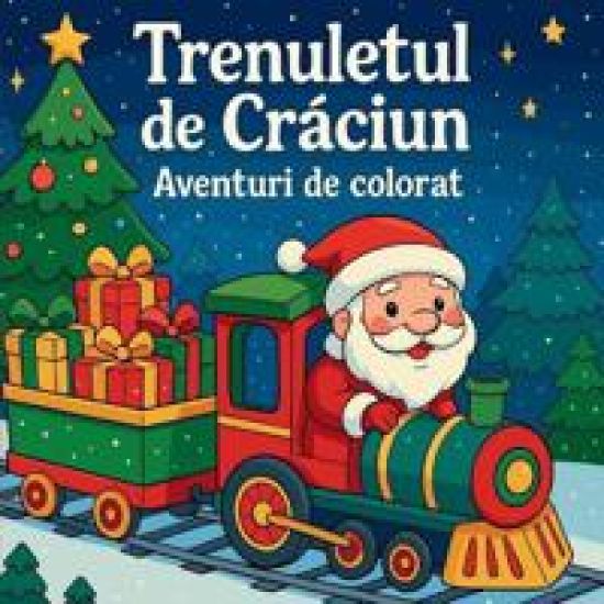 Trenule?ul de Craciun - Aventuri de colorat