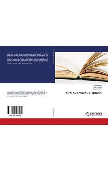 Oral Submucous Fibrosis – Ravinder Bali, kirjan kansikuva