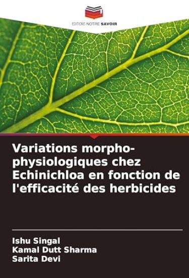 Variations morpho-physiologiques chez Echinichloa en fonction de l'efficacité des herbicides