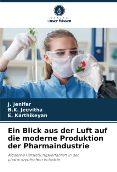Ein Blick aus der Luft auf die moderne Produktion der Pharmaindustrie