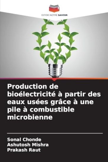 Production de bioélectricité à partir des eaux usées grâce à une pile à combustible microbienne – Sonal Chonde, kirjan kansikuva