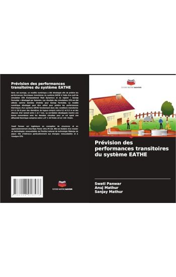 Prévision des performances transitoires du système EATHE – Swati Panwar, kirjan kansikuva