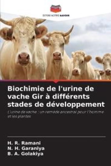 Biochimie de l'urine de vache Gir à différents stades de développement