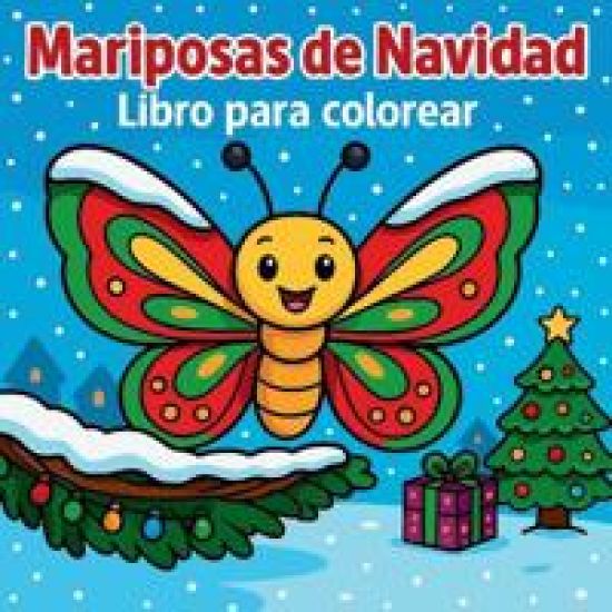 Mariposas de Navidad - Libro para colorear