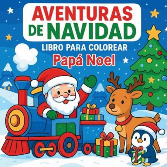 Aventuras de Navidad - Libro para colorear Papá Noel