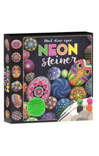 Mal dine egne neonsteiner. Pakke med maling og steiner