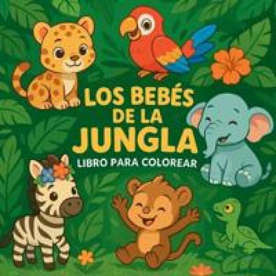 Los Bebés de la Jungla - Libro para Colorear