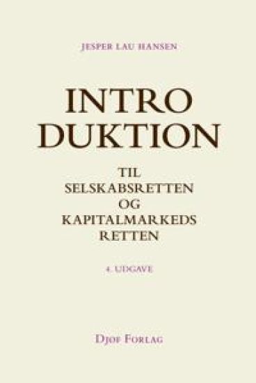 Introduktion til selskabsretten og kapitalmarkedsretten