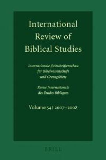 International Review of Biblical Studies, Volume 54 (2007-2008)