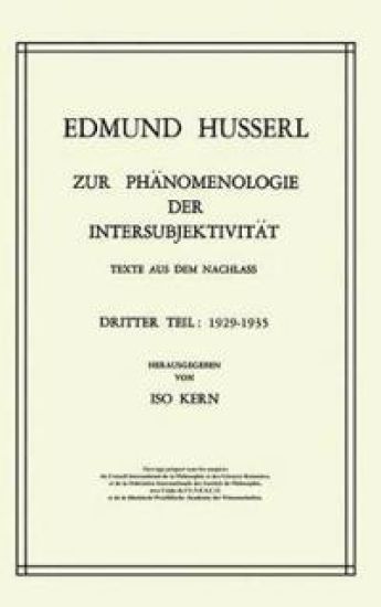 Zur Phänomenologie der Intersubjektivität