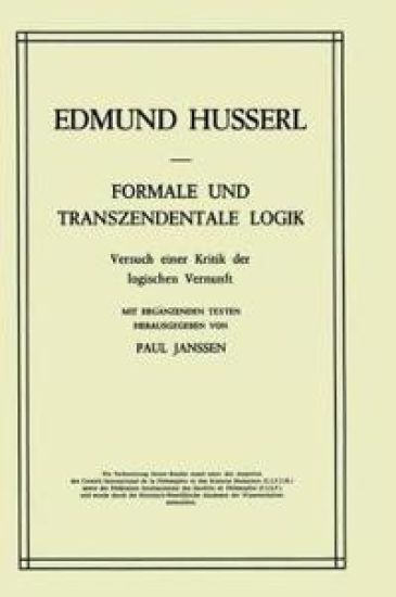 Formale und Transzendentale Logik