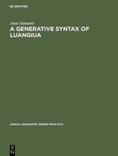 A Generative Syntax of Luangiua – Anne Salmond, kirjan kansikuva