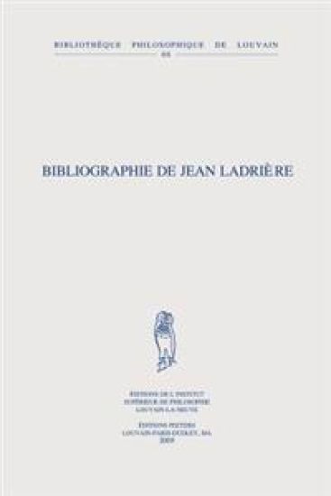 Bibliographie de Jean Ladrière