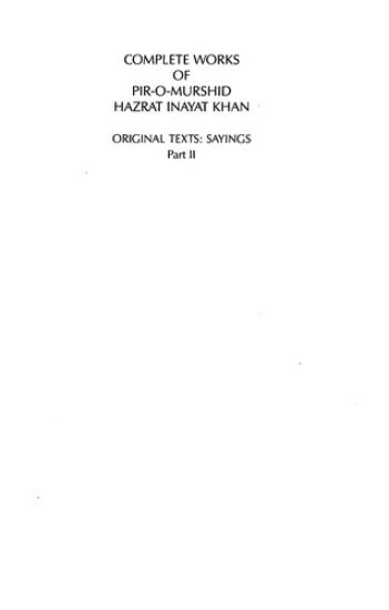 Complete Works of Pir-O-Murshid Hazrat Inayat Khan: Original Texts