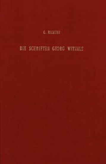 Die Schriften Georg Witzels bibliographisch bearbeitet