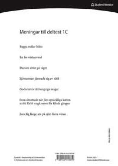Dysartri - Meningar och texter - för bedömning av artikulation och prosodi