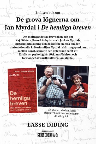 De grova lögnerna om Jan Myrdal i De hemliga breven – Lasse Diding, kirjan kansikuva