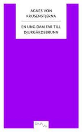 En ung dam far till Djurgårdsbrunn