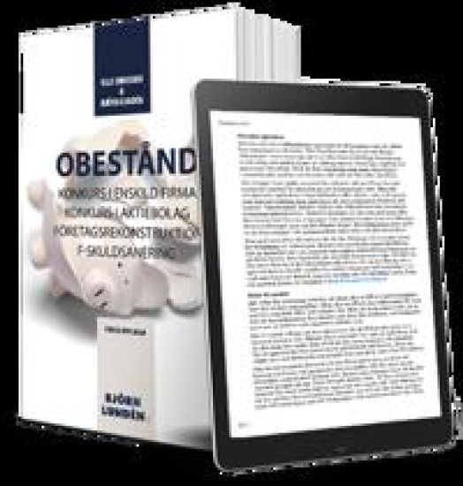 Obestånd : konkurs i enskild firma, konkurs i aktiebolag, företagsrekonstruktion, f-skuldsanering
