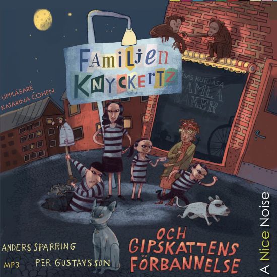 Familjen Knyckertz och gipskattens förbannelse – Anders Sparring, kirjan kansikuva