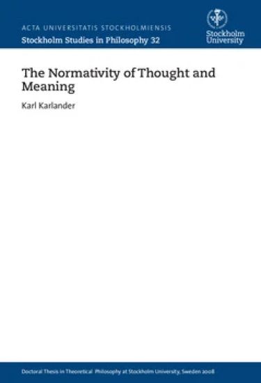 The normativity of thought and meaning