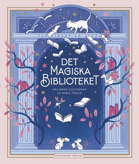 Det magiska biblioteket : Målarbok