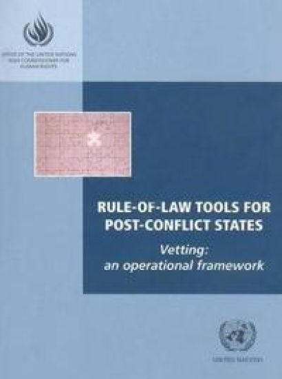Rule of Law Tools for Post-conflict States