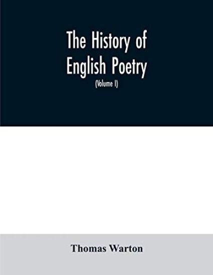 The history of English poetry