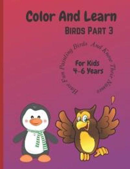 Color And Learn Birds Part 3 – Manoj Kumar Singh, kirjan kansikuva