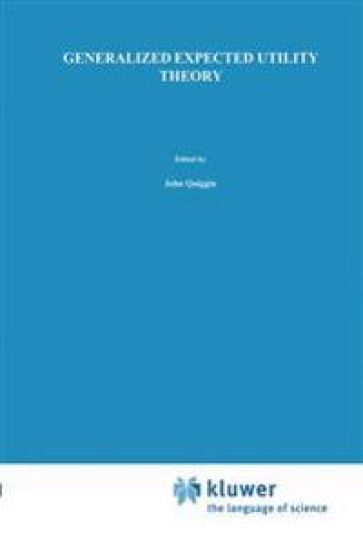 Generalized Expected Utility Theory