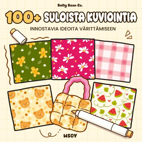 Belly Bean Co. 100+ söpöä väritysmallia, kirjan kansikuva