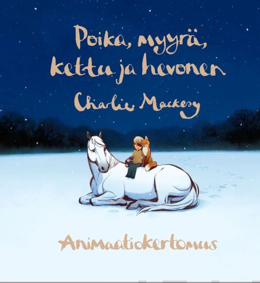 Poika, myyrä, kettu ja hevonen