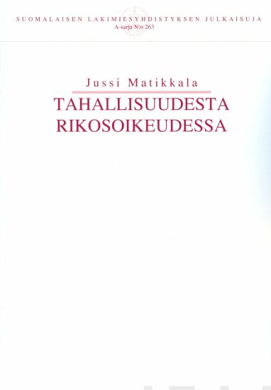 Tahallisuudesta rikosoikeudessa