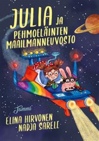 Julia ja pehmoeläinten maailmanneuvosto – Elina Hirvonen, kirjan kansikuva